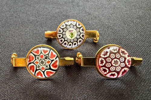 Handmade glass gold tone - handmade,