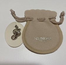 Mikimoto Pendant/Charm Initial Letter J Sterling Silver and Baby Akoya Pearl