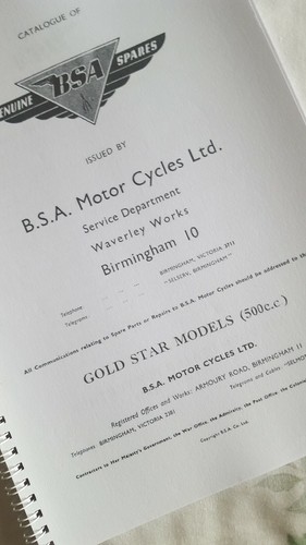 Bsa goldstar models 500 - goldstar,