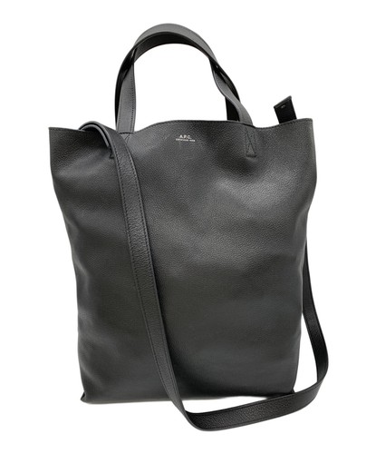 Apc 2way handbag leather black - apc,