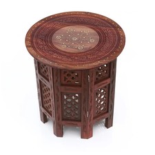 Handmade Wooden Octagonal Side