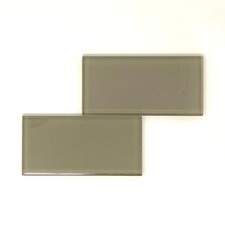 Taupe Glass Subway Tile 3x6