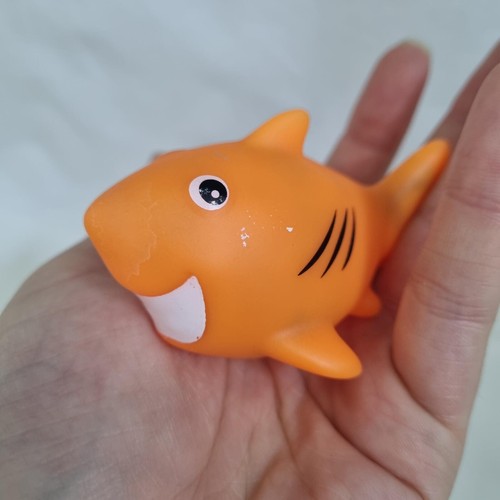 Bright orange shark - bright, toy