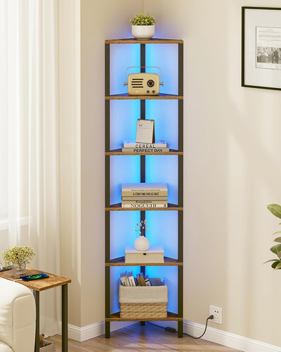 Tutotak corner shelf with - shelf, led