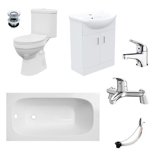Bathroom suite 1400mm - bathroom, bathtub