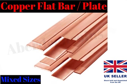 Thin copper flat bar rod - thin,