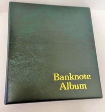 Green Banknote Album with 10 x 2 pocket and 10 x 3 pocket pages