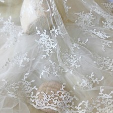 Off-White Lace Fabric
