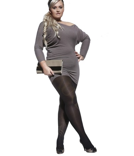 Black plus size microfibre - black,