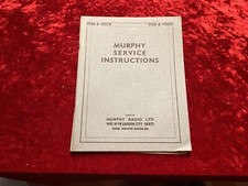 MURPHY SERVICE MANUAL INSTRUCTIONS   -  V150 & VU150 TELEVISION RECEIVER 1949