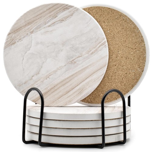 Ceramic drink coasters set - drink,