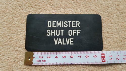 Demister shut off valve - shut,