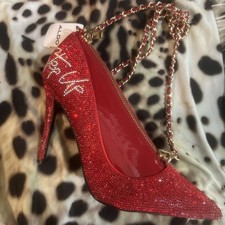 RARE Aldo Red Glitter Heel bag