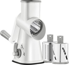 GDL Rotary Cheese Grater,Vegetable Grater for Kitchen with Three Interchangeable
