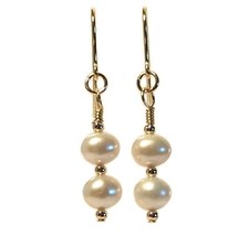9ct gold pearl earrings with - 9ct,