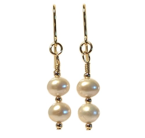 9ct gold pearl earrings with - pearl,