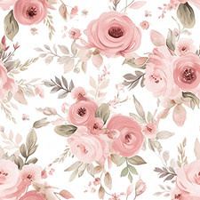 Dusky Roses! 100% Cotton Fabric: Flowers Sewing Quilt  Fat Long Quarters Metres