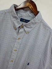 Brand New RALPH LAUREN Blue & Brown Country Shirt 3XLT Extra Tall 4XL XXXL XXXXL