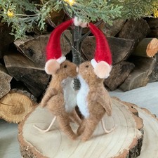 Christmas Kissing Mice Felt
