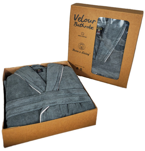 Luxury grey cotton towelling - luxury,