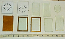 Antique carriage clock parts for spares - dials doors & glass