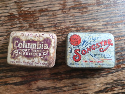 Gramophone needle tins - gramophone,