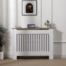 AVC Designs Radiator Cover Medium White/Oak MDF Vertical Slats inc Warranty