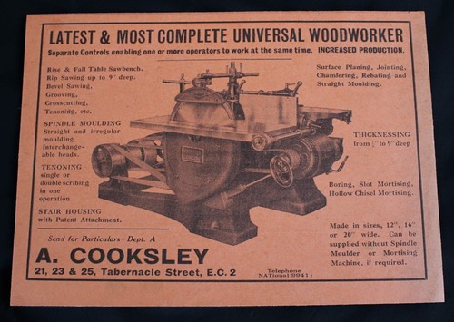 1938 print advert - advert, cooksley