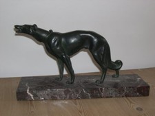 ANTIQUE VERY LARGE BORZOI RUSSIAN WOLFHOUND DOG ART DECO MODEL 1930
