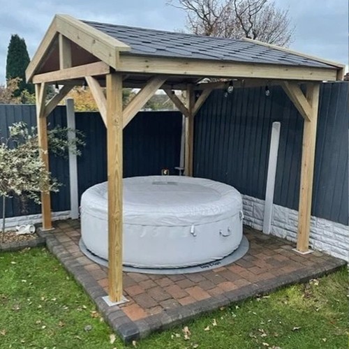 Heavy duty hot tub bbq - tub, wood