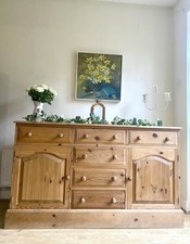 Vintage Pine Sideboard Dresser