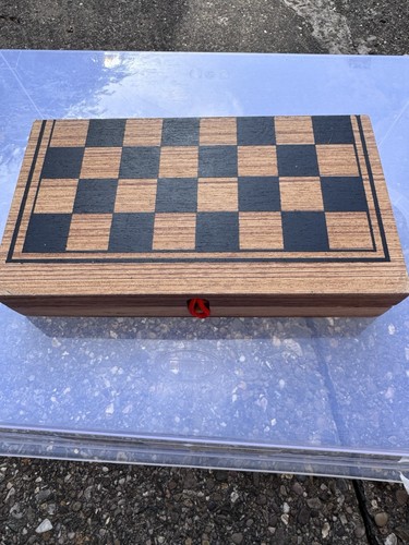 Wooden travel backgammon set - wooden,