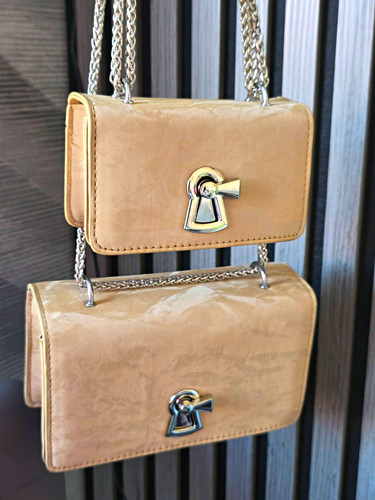 Women beige faux leather - faux,