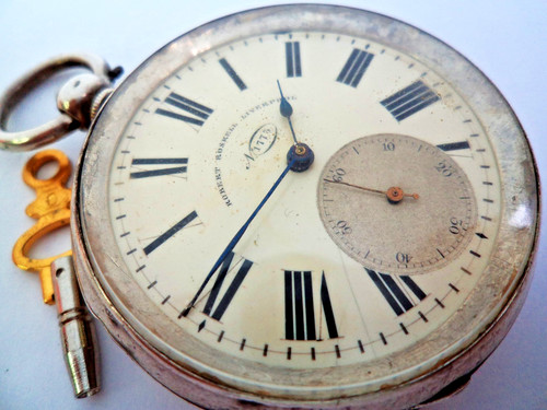 Antique silver pocket watch - silver,