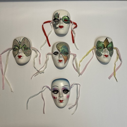 Mini porcelain face masks - porcelain,