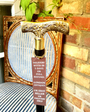 Curved Derby Gold Handle Foldable Black Wooden Walking Stick Cane All Sizes