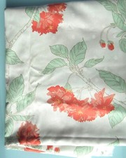Cotton fabric curtain length Bloomsbury by Villa Nova flowers orange red green