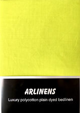 Duvet Quilt Cover Plain Dyed Polycotton with Pillowcase Bedding Set in All Sizes