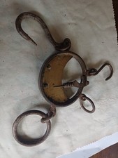 Antique Brass And Steel Mancur balance Scale In Good Used Condition