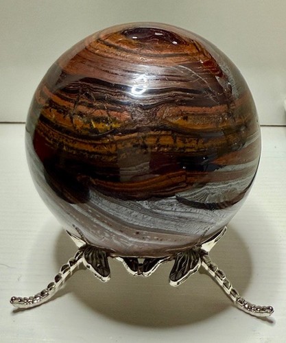 Tiger iron stone sphere - tiger,