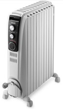De'Longhi TRDX41025T Dragon4 Oil Filled Electric Radiator, 2500W, White, BNew