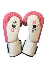 Maxx Max Elite 10oz White Blue Boxing Gloves Gel Xlite Sparring Training Gym MMA