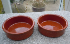 2 x Cermer Terracotta Ramekins/Tapas Dishes, Dishwasher/Oven/Freezer 11cmx3.5cm