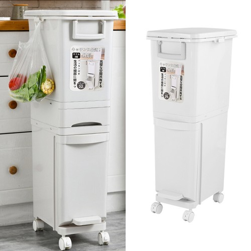 Mobile kitchen rubbish bin - rubbish,
