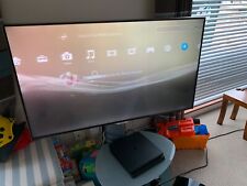 Oval Column TV Stand Unit, VESA Mount, Glass Shelf & Base, Free-Standing, 65"