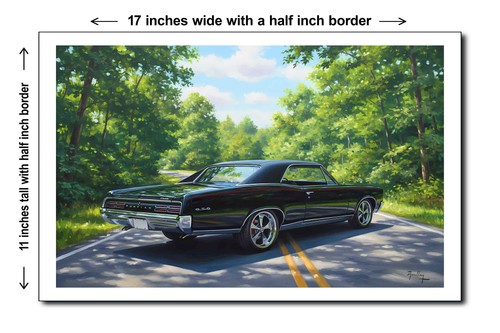 1967 pontiac gto 11x17 - pontiac,