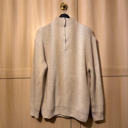 Zara men cream quarter zip - zara,