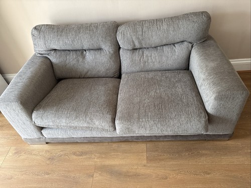 Grey solid seater sofa - 2-seater, 100%