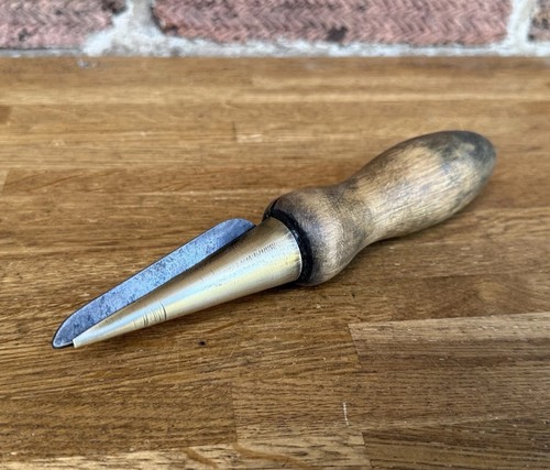 Vintage wood brass cork - wood, &