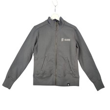 American Giant Moto Full Zip Jacket Gray Fleece Lined SURE Women Medium Athletic